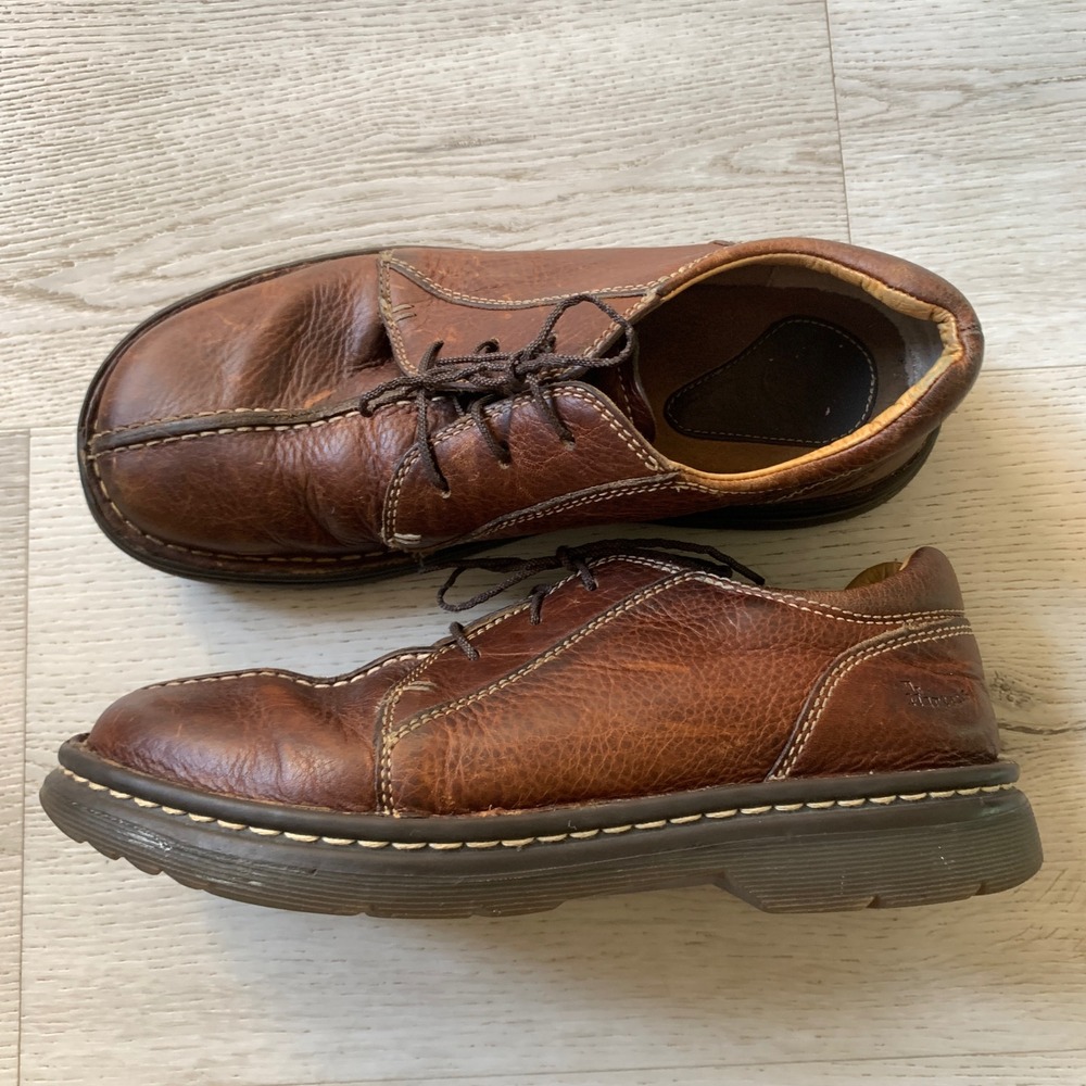 Dr. Martens Mens Brown Leather Center Seam Lace Up Oxford AirWair Shoes